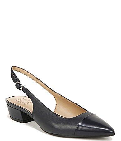 Naturalizer Banks Leather Cap Toe Slingback Dress Pumps Product Image