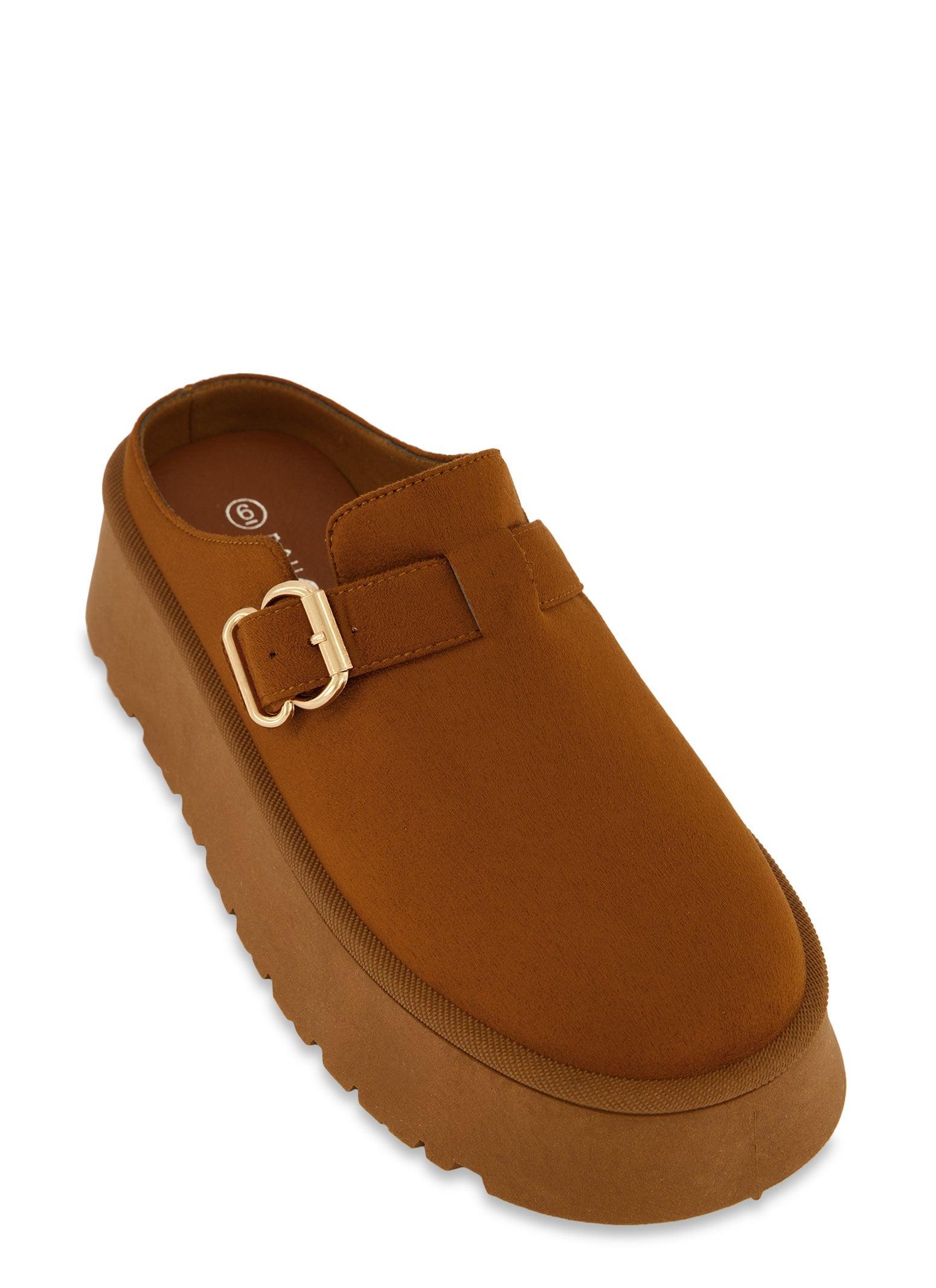 Womens Buckle Platform Clogs product image