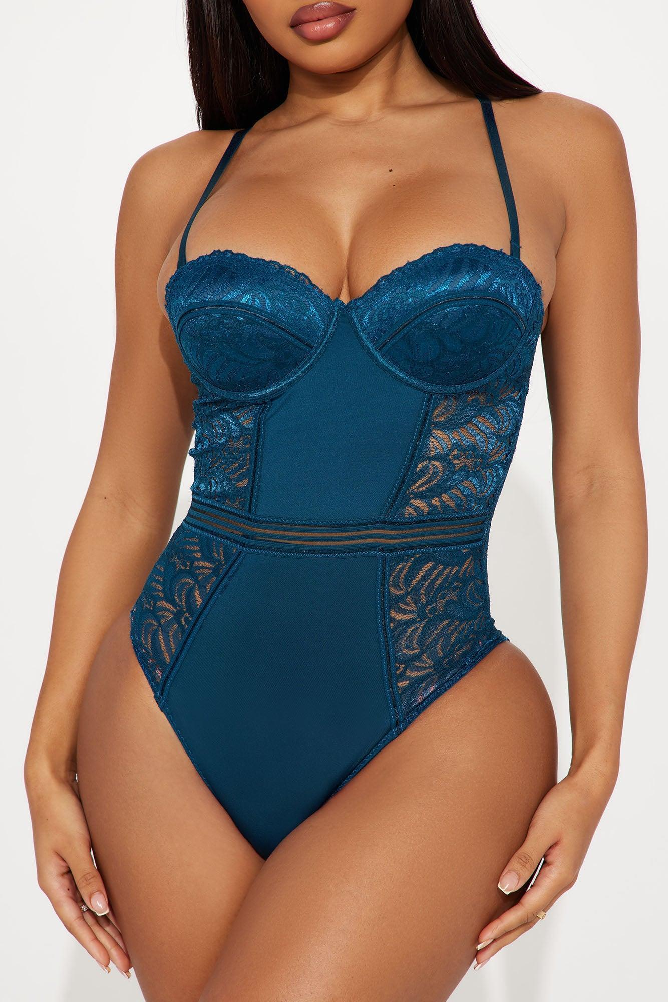 Sparks Fly Lace Teddy - Blue Product Image