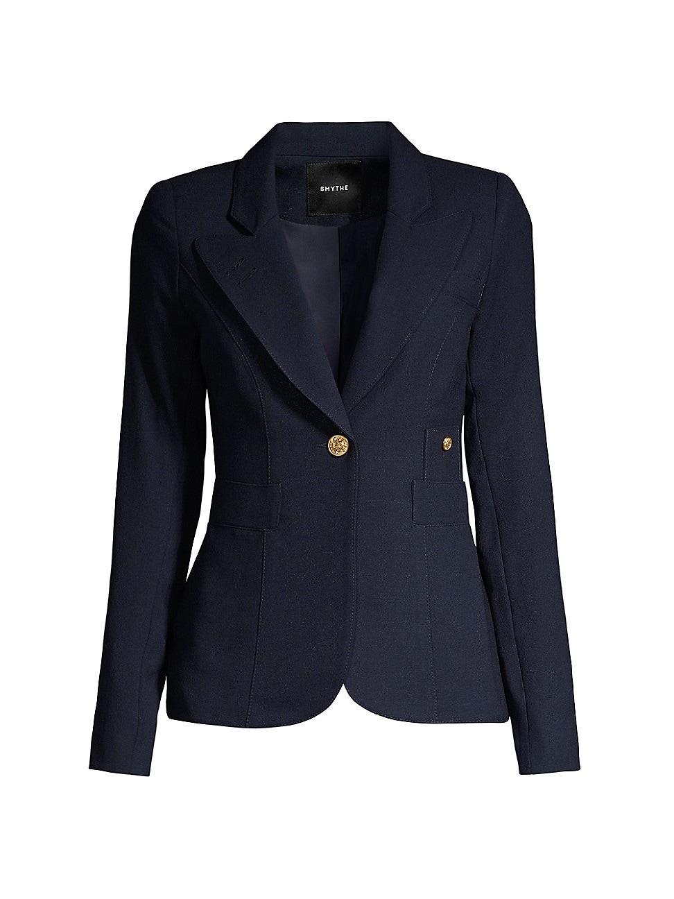 Smythe Classic Duchess Blazer in Green. Product Image