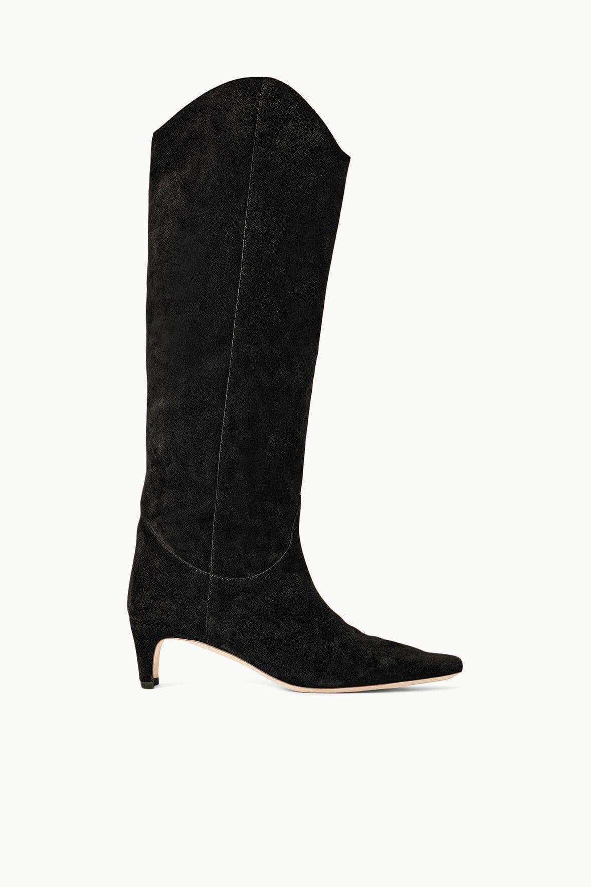 WESTERN WALLY BOOT | BLACK SUEDE Product Image