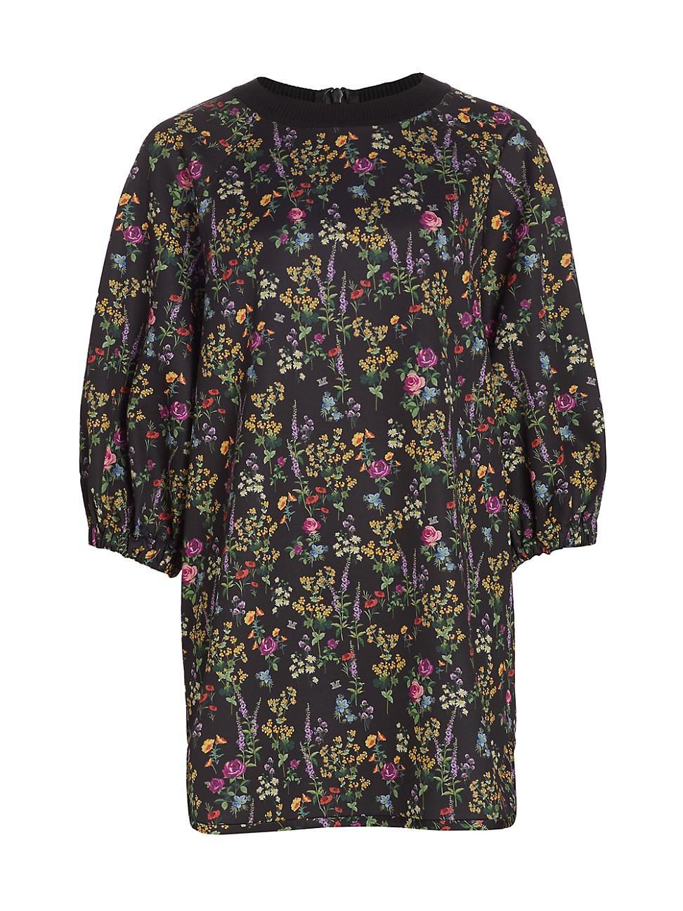 Billy Floral-Print 3/4-Sleeve Mini Shift Dress Product Image