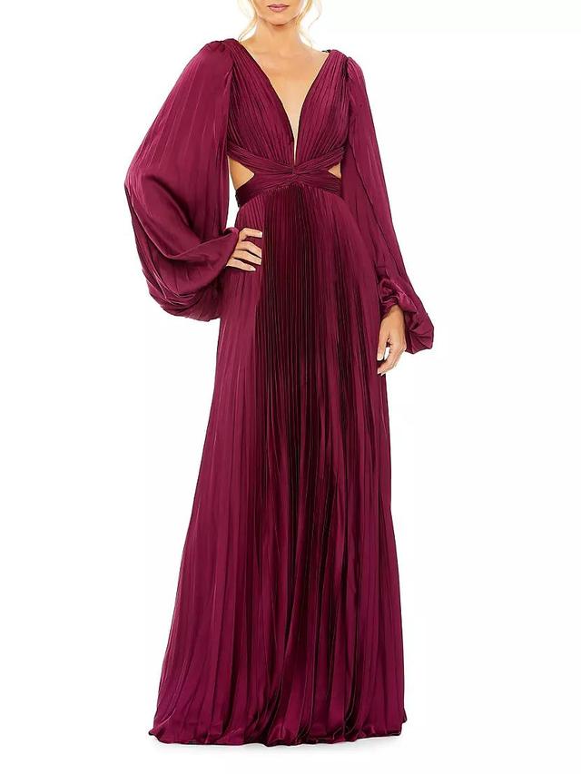 Satin V-Neck Gown Product Image