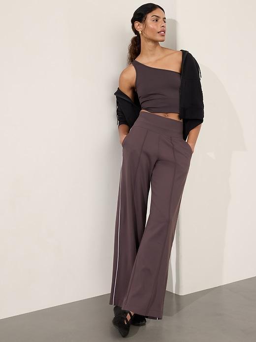 Venice High Rise Track Stripe Wide Leg Pant Product Image