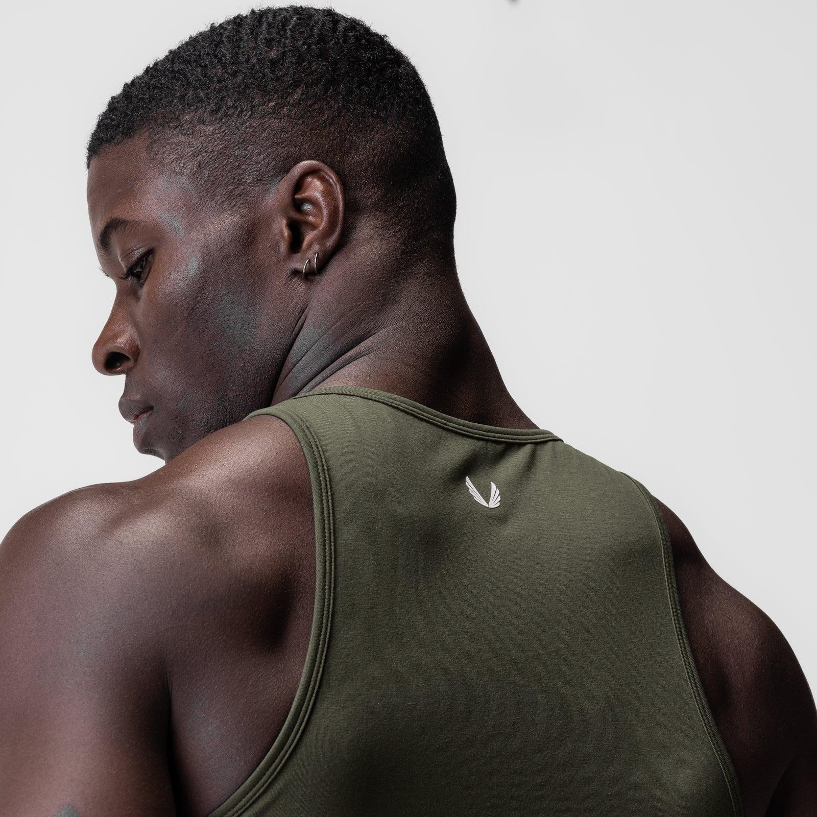 0924. Supima® Essential Slim Tank - Olive Product Image