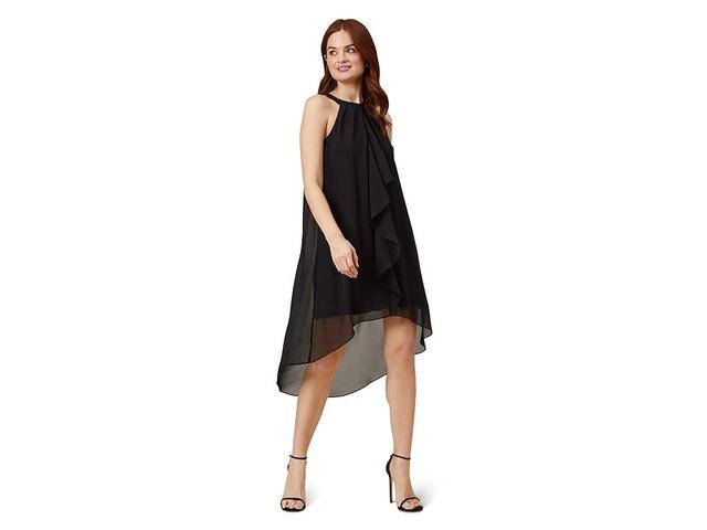 Adrianna Papell Draped Ruffle Chiffon High-Low Dress Product Image