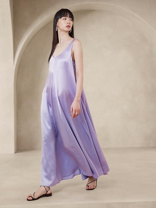 Serenade Silk Maxi Dress Product Image