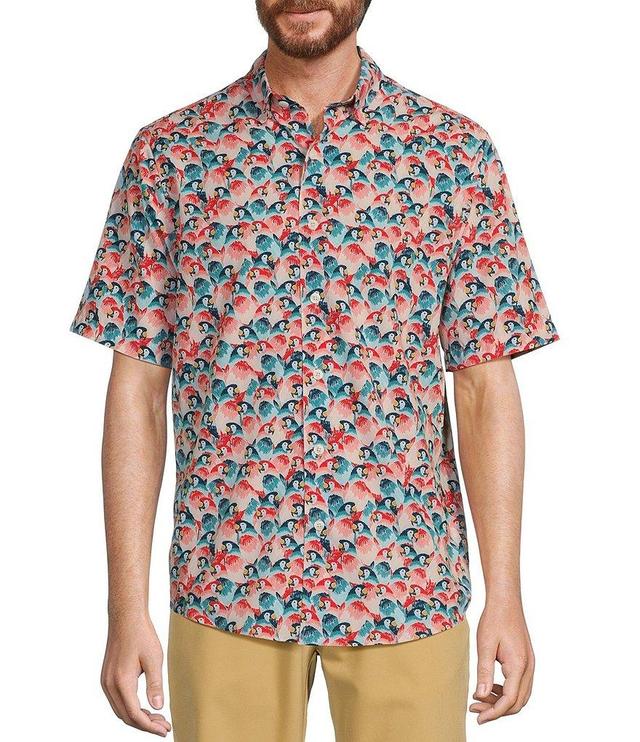 Caribbean Isle Breeze Solid Performance Stretch Short-Sleeve Woven Shirt Product Image