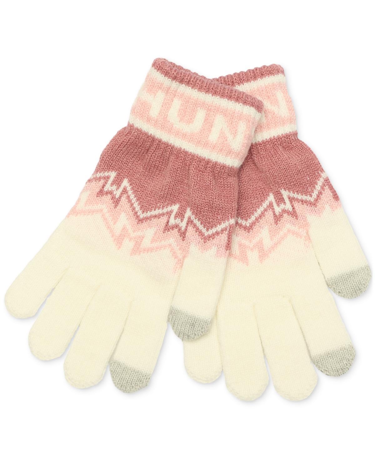 Hunter Womens Fair Isle Ribbed-Cuff Gloves Product Image