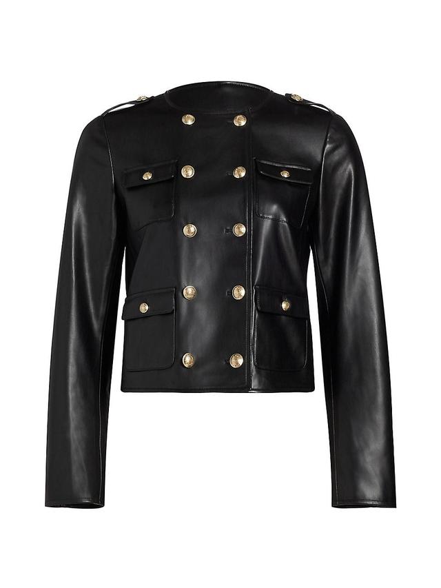 Womens The Drea Vegan Leather Jacket Product Image