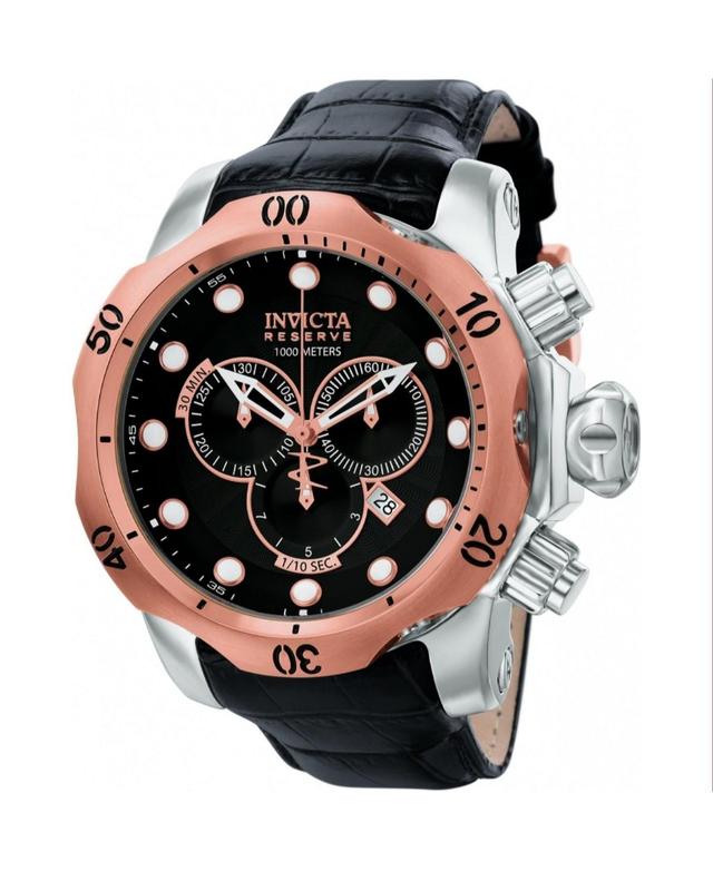 Invicta Mens 0360 Reserve Quartz Chronograph Black Dial Watch - Black Product Image