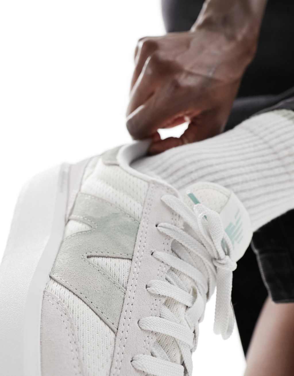 New Balance CT302 sneakers in white with light green detail  Product Image