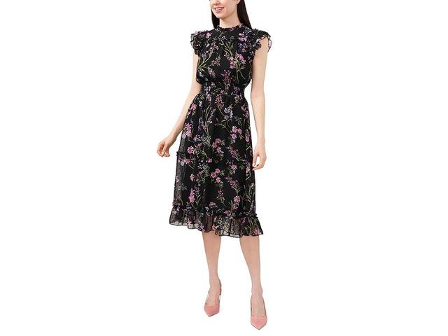 CeCe Flutter Sleeve Smocked Waist Dress (Rich ) Women's Dress Product Image