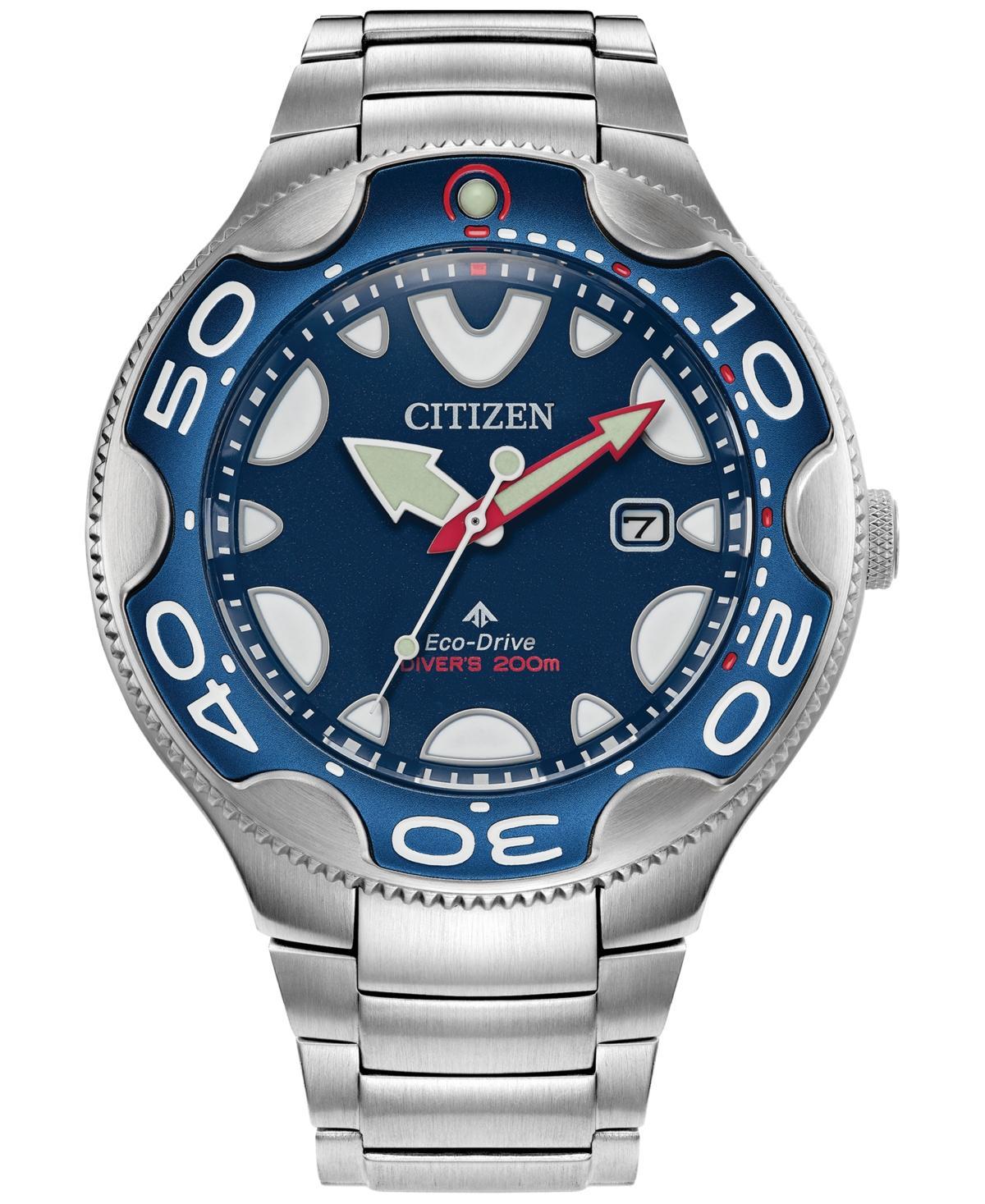 Citizen Eco-Drive Mens Promaster Orca Blue Rubber Strap Watch 46mm Product Image