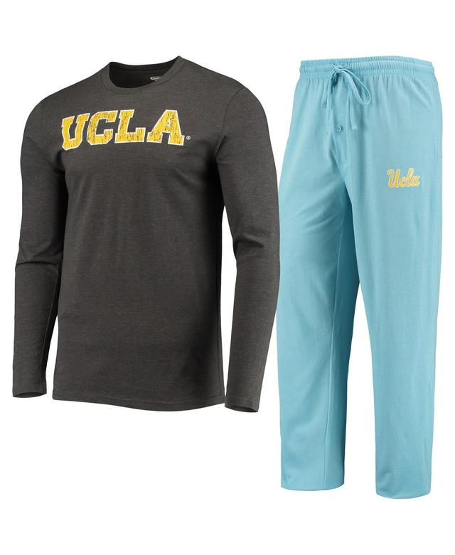 Mens Concepts Sport Light /Heathered Charcoal UCLA Bruins Meter Long Sleeve T-Shirt & Pants Sleep Set Product Image