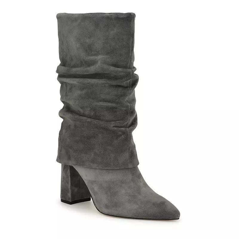 Nine West Francis Womens Block Heel Pointy Toe Dress Boots Product Image