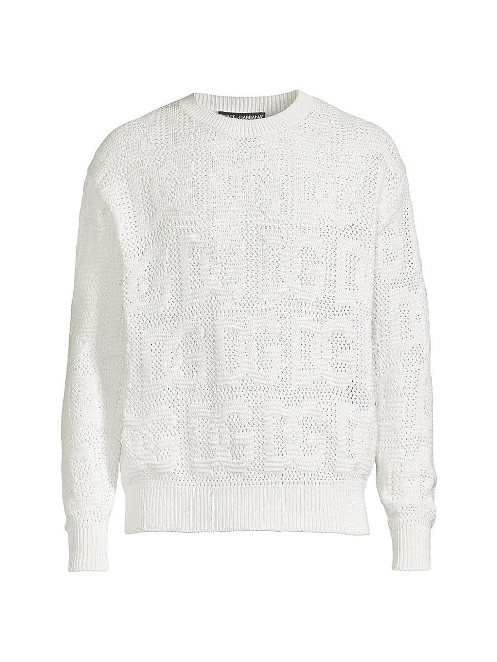 Mens Logo Open-Knit Sweater product image