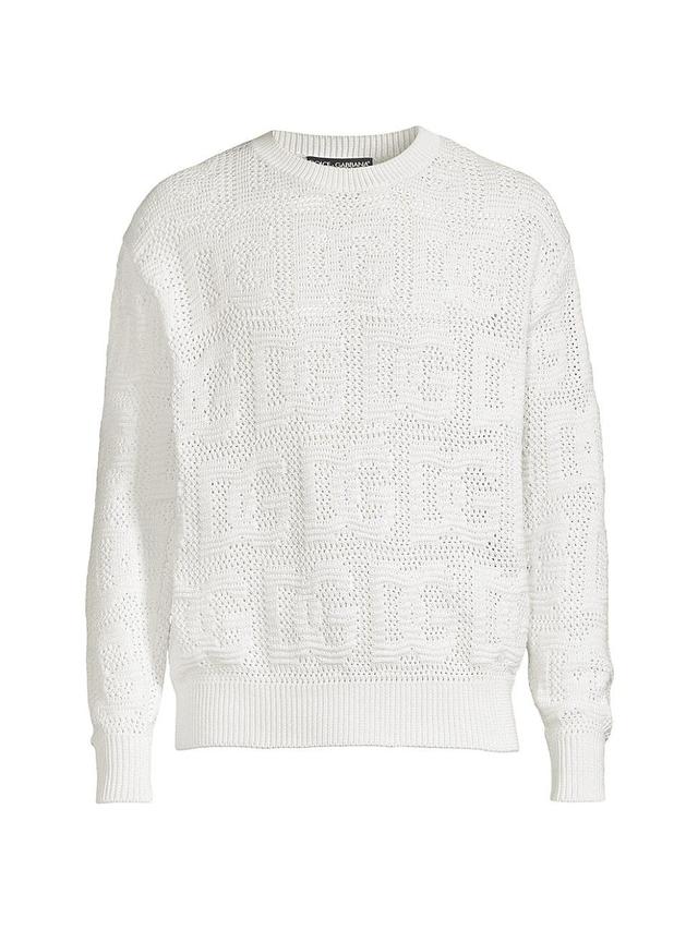 Mens Logo Open-Knit Sweater Product Image