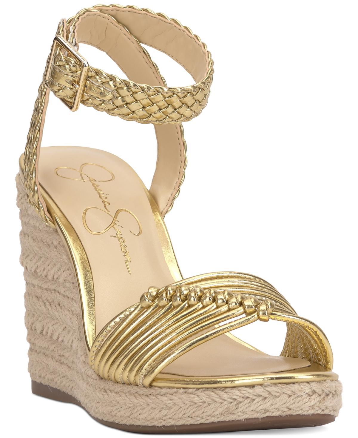 Jessica Simpson Womens Talise Knotted Strappy Platform Wedge Sandals Product Image