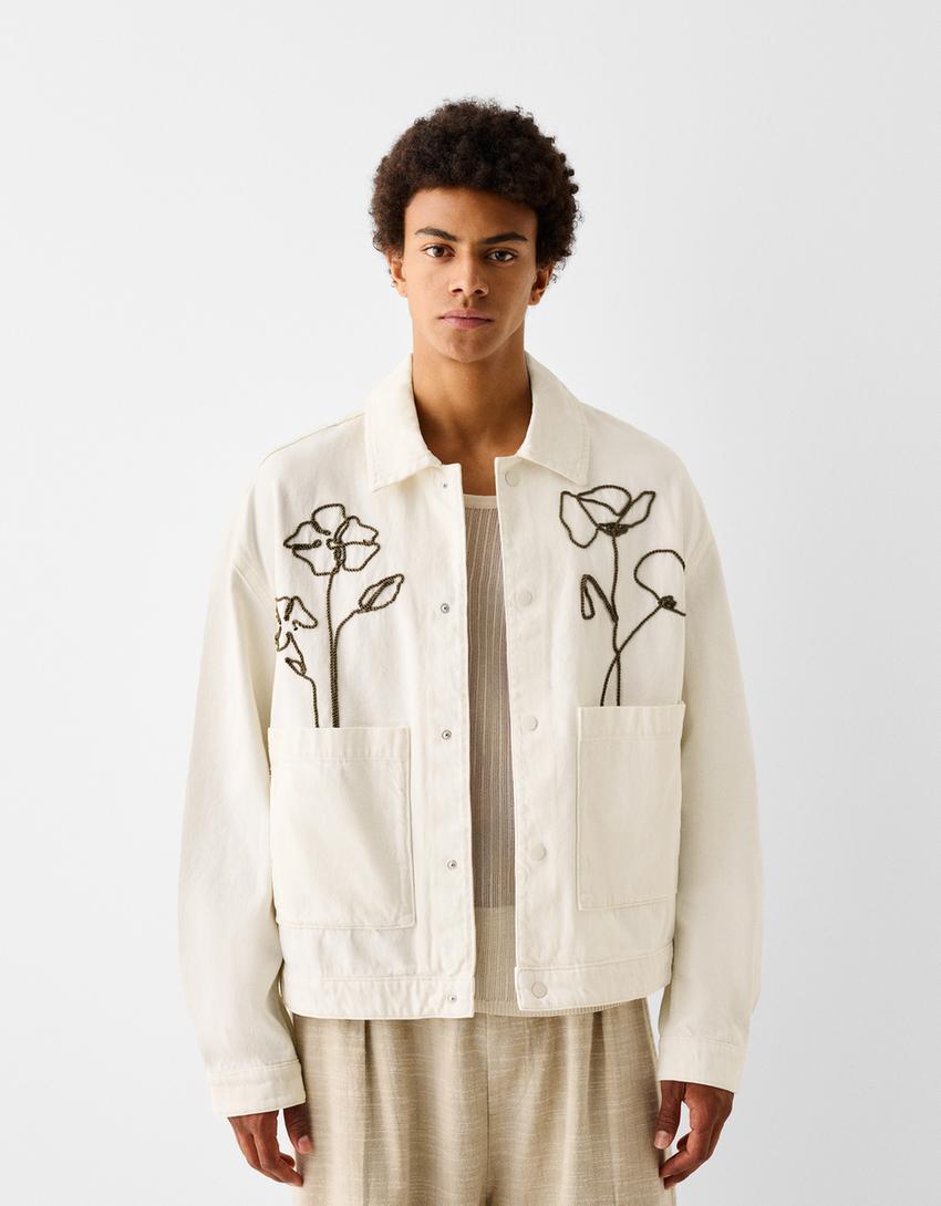 Embroidered cotton jacket Product Image