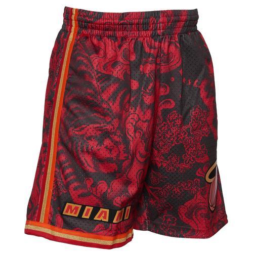 Mitchell & Ness Mens Nets CNY Shorts - Scarlet/Gold Product Image