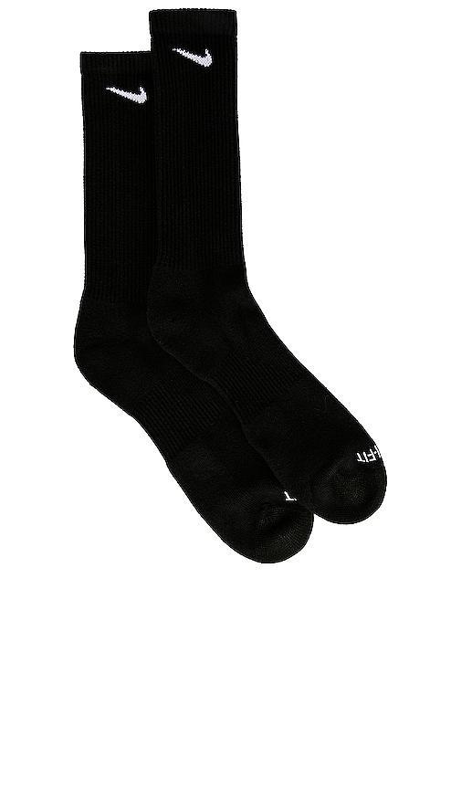 Nike Mens Nike 6 Pack Everyday Plus Cushioned Socks - Mens Black/White Product Image