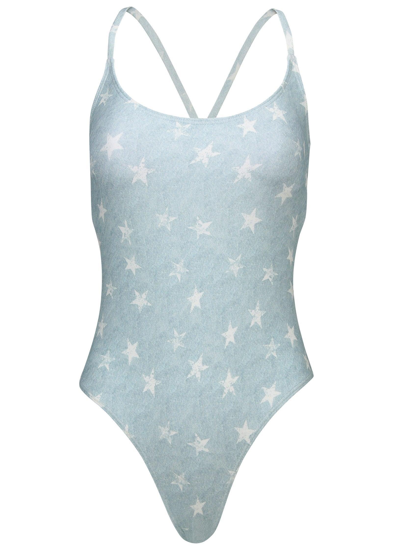 Denim Tie Back One-Piece - Denim Star Product Image