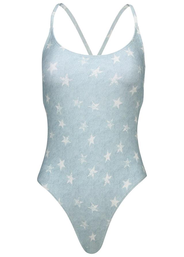 Denim Tie Back One-Piece - Denim Star Product Image