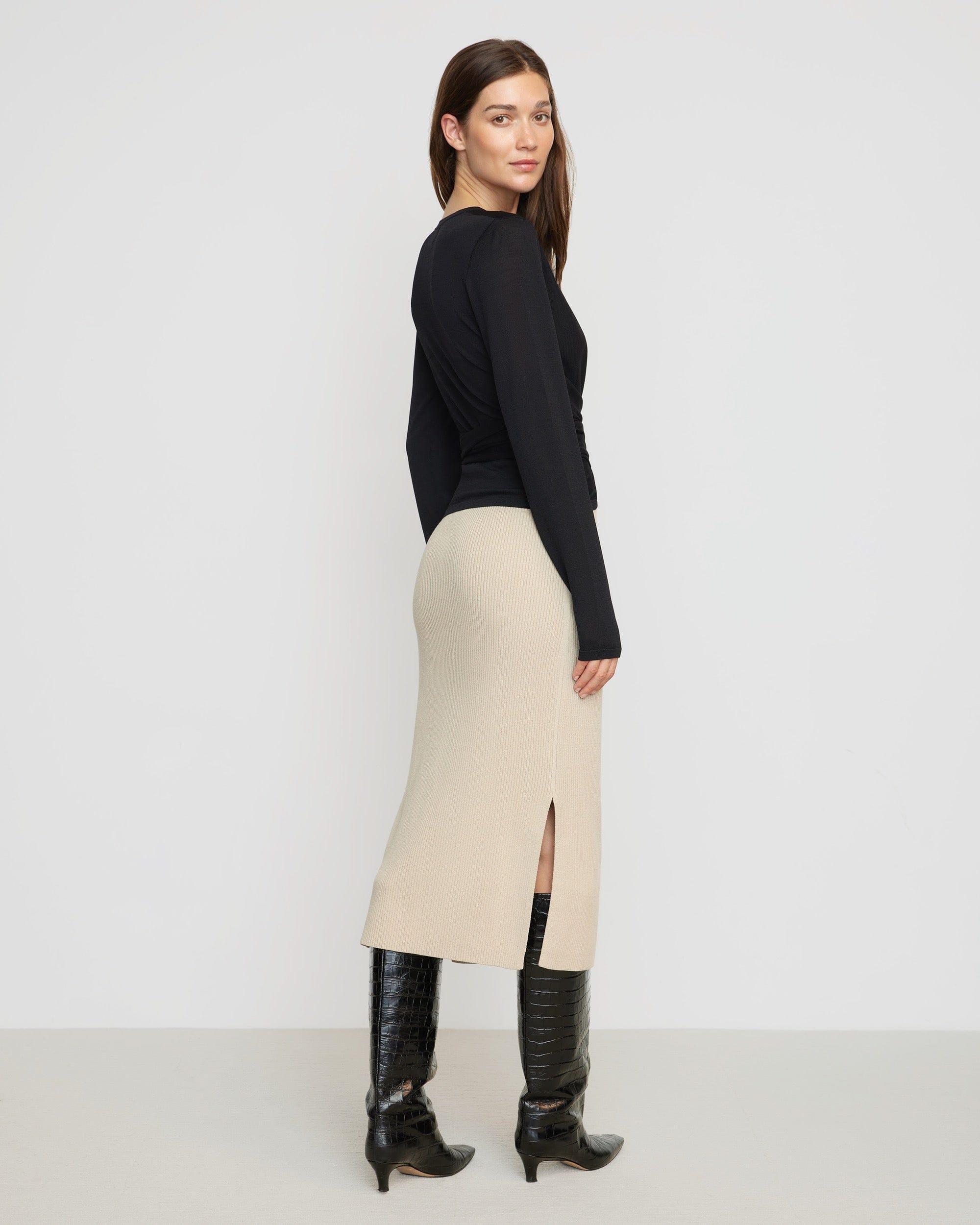 Faustine Cotton Ribbed Skirt Product Image