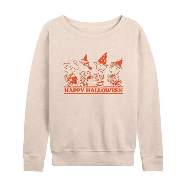 Womens Peanuts Happy Halloween Lightweight French Terry Sweatshirt Product Image