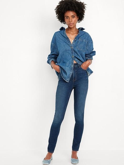 High-Waisted Rockstar Super-Skinny Jeans Product Image