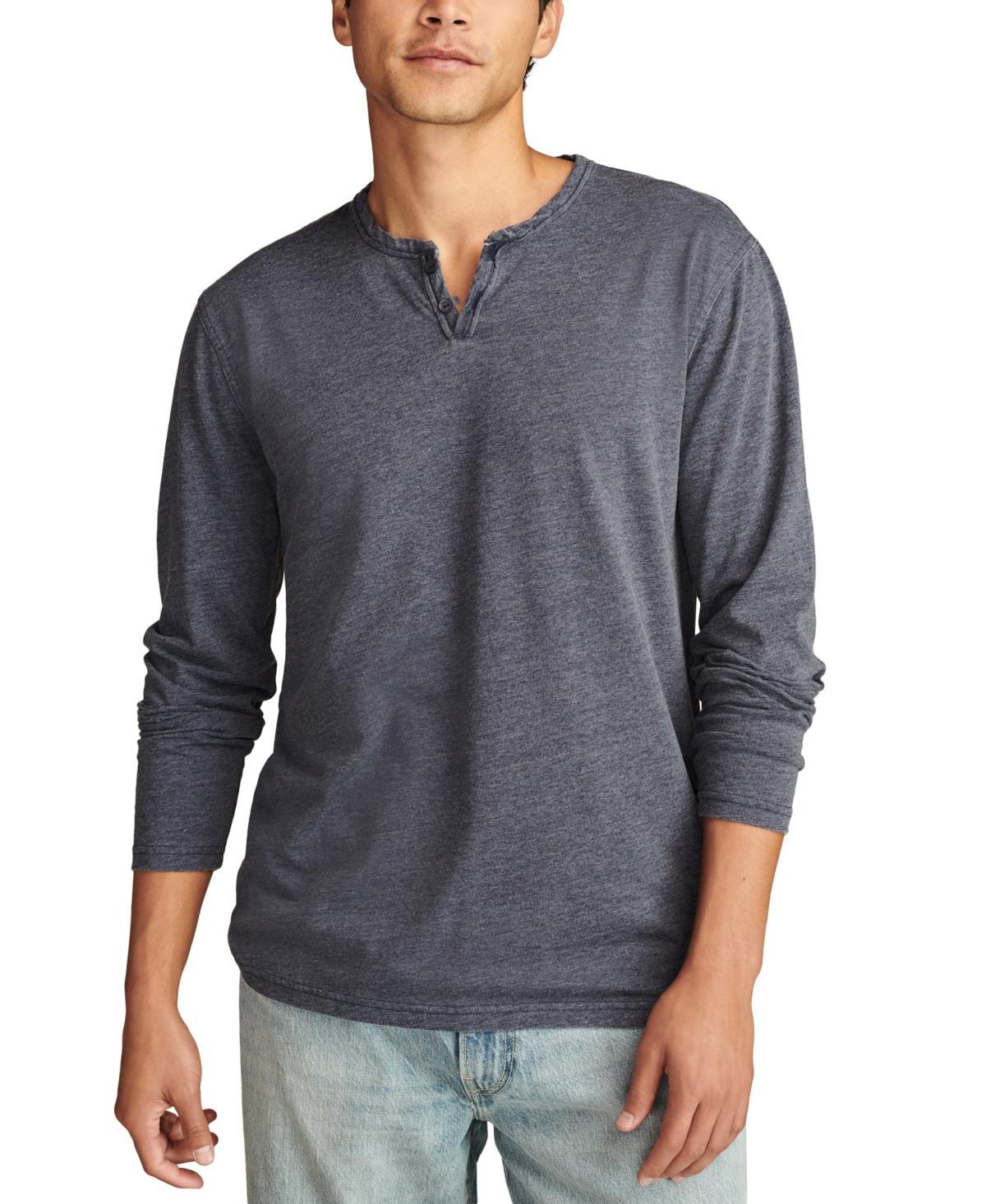 Lucky Brand Mens Long Sleeve Burnout Notch Shirt Product Image