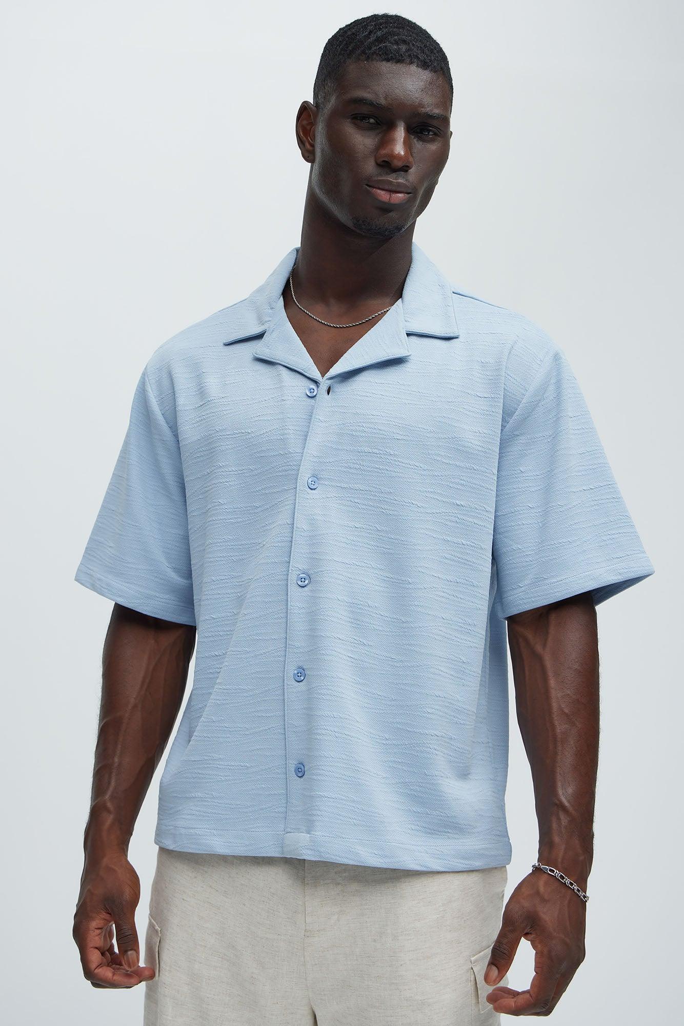 Reid Textured Shirt - Blue Product Image