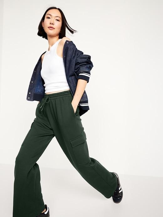 Extra High-Waisted Cargo Sweatpants Product Image