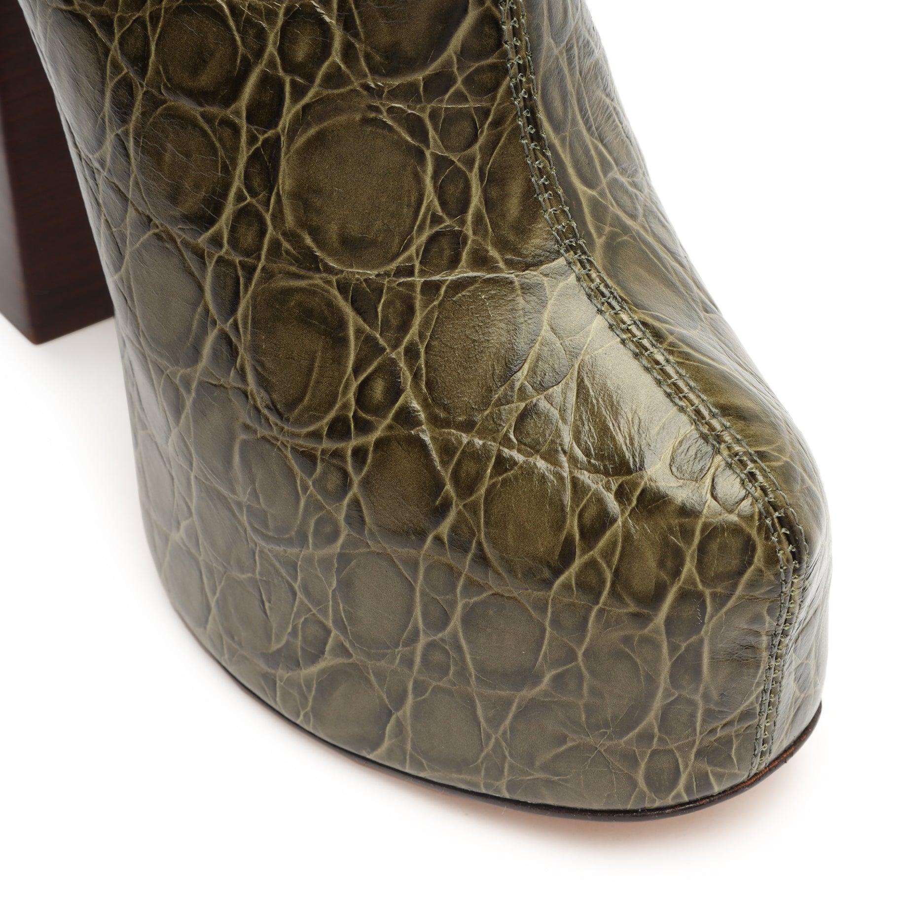 Leighton Crocodile-Embossed Leather Bootie Female Product Image