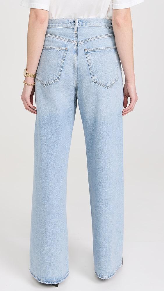 AGOLDE Dame High Rise Wide Leg No Cuff Jeans | Shopbop Product Image