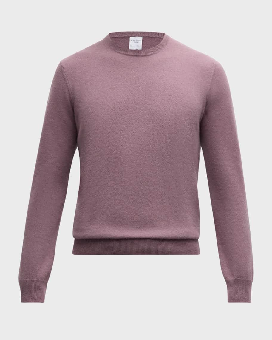 Men's Solid Cashmere Crewneck Sweater Product Image