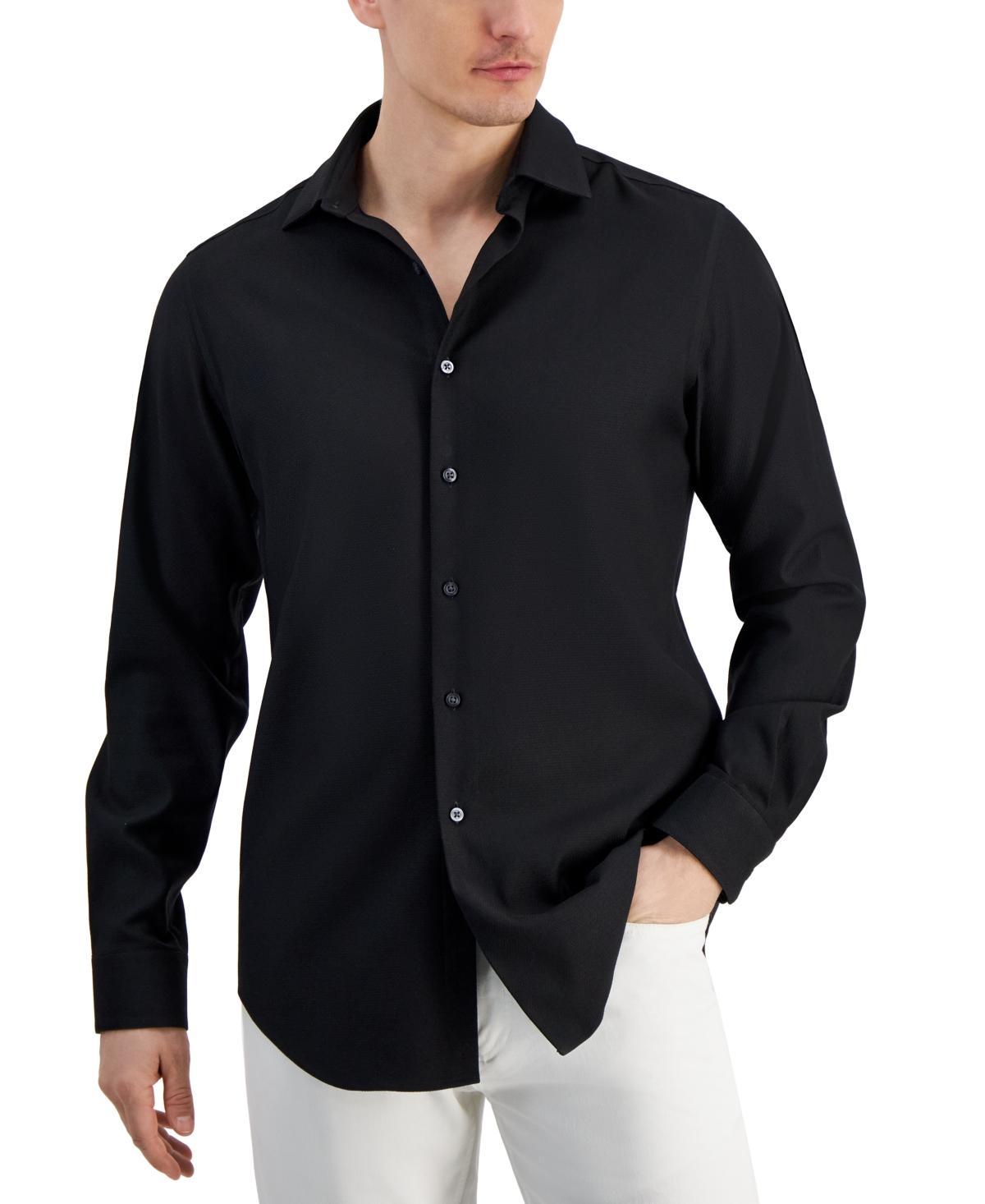 Alfani Mens Slim-Fit Dobby Dress Shirt, Created for Macys Product Image