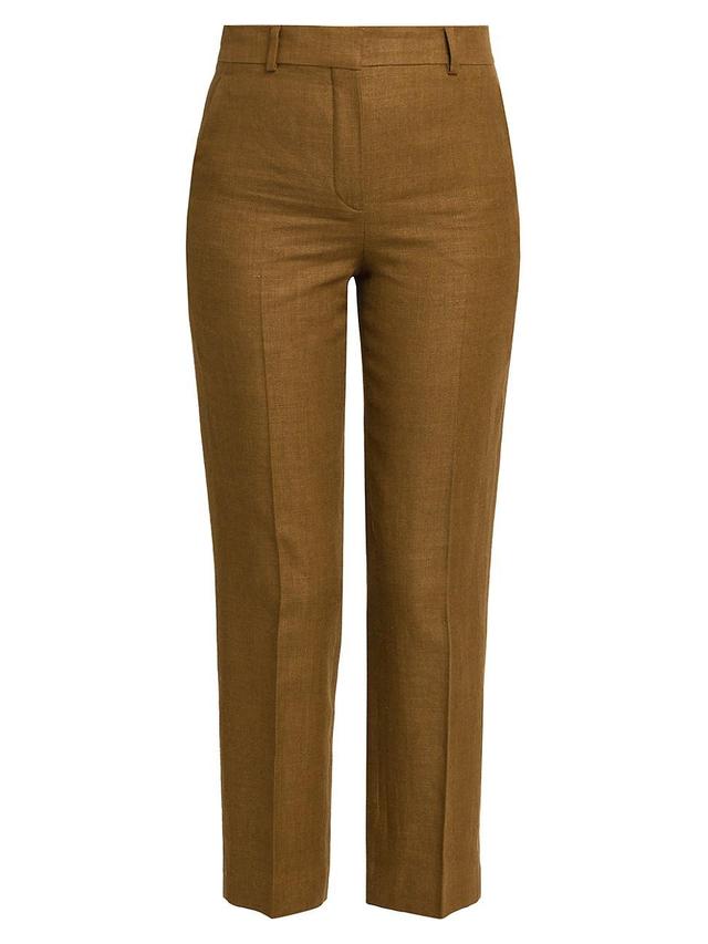 Womens Derk Linen & Wool-Blend Cigarette Pants Product Image