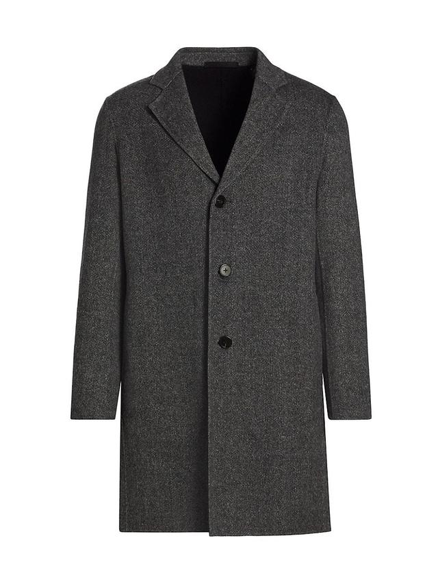 Mens Almec Herringbone Wool Coat Product Image