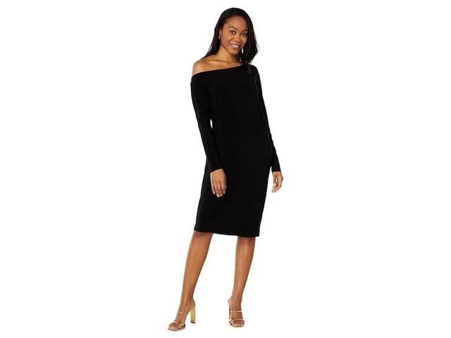 Norma Kamali Drop Shoulder Dress Black. (also in M, S). Product Image