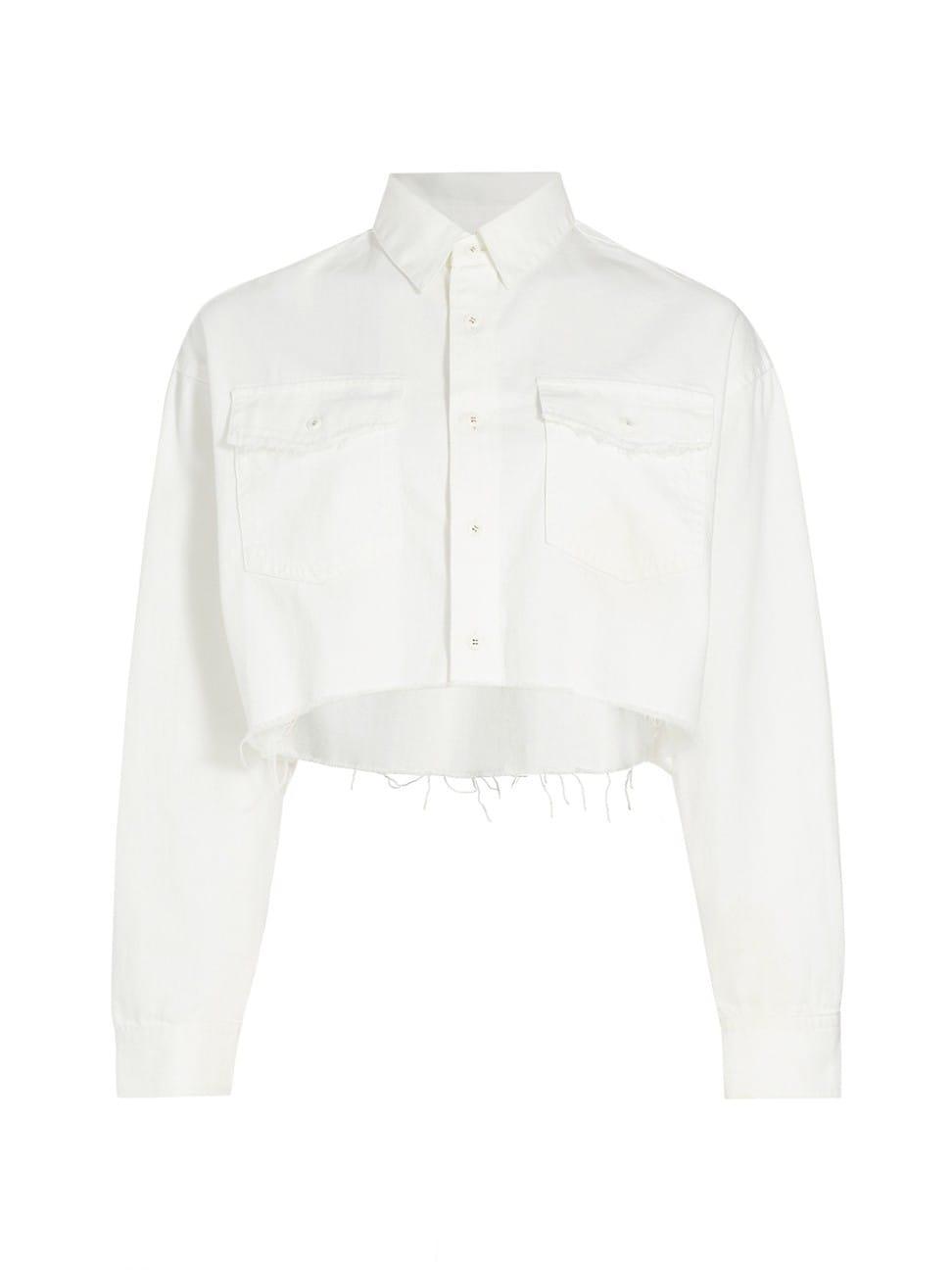 Womens Southfork Denim Crop Shirt Product Image