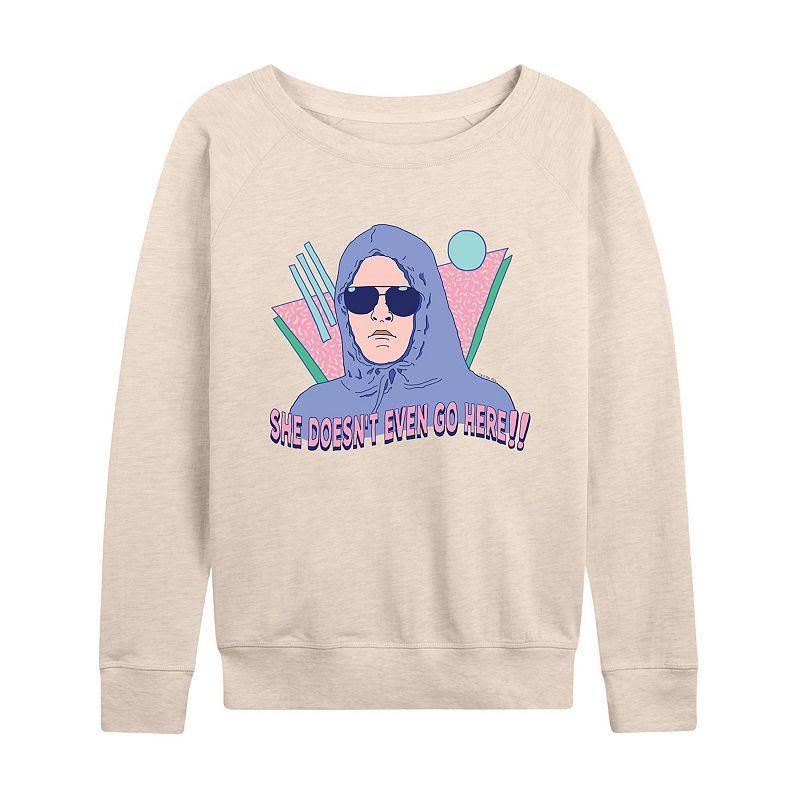 Womens Mean Girls Doesnt Even Go Here Slouchy Graphic Sweatshirt Product Image