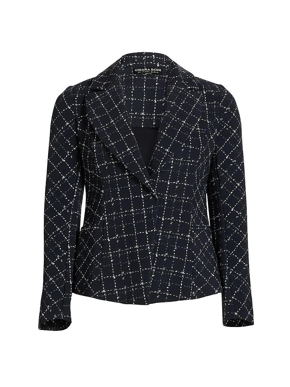 Womens Ruggery Check-Print Blazer Product Image