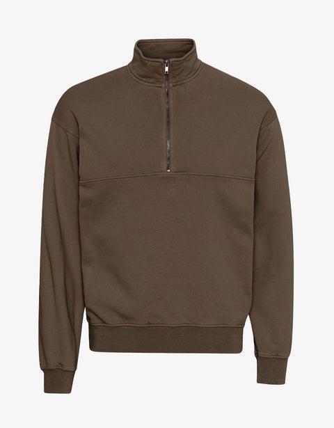 Organic Quarter Zip - Cedar Brown Product Image