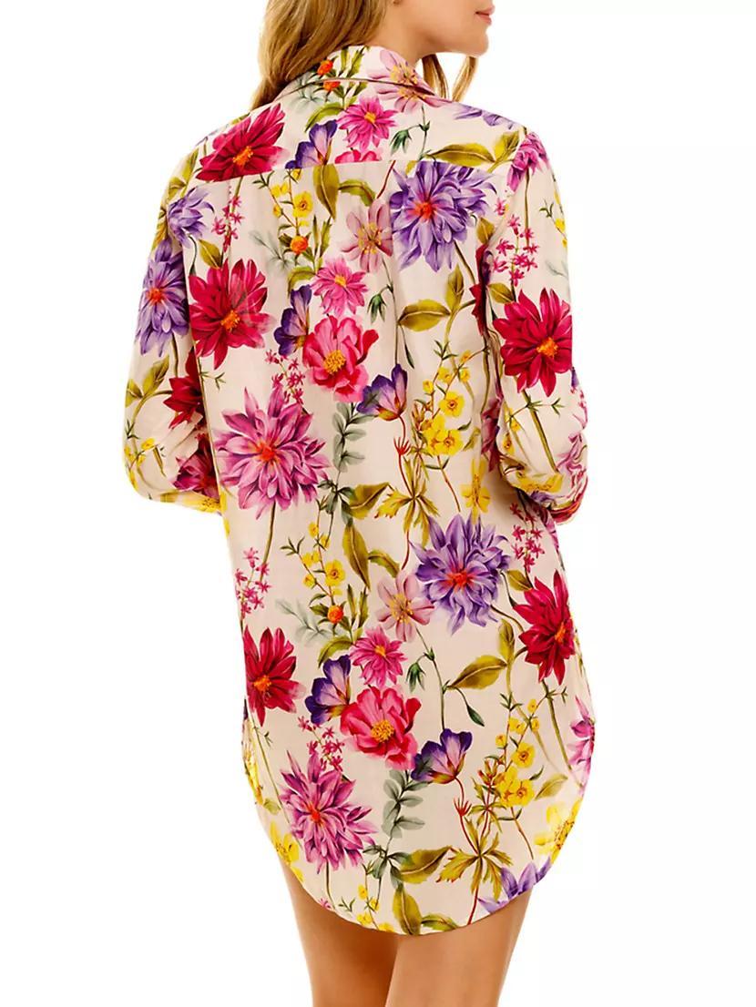 Summer Soirée Sissy Wind Floral Cotton Shirtdress Product Image