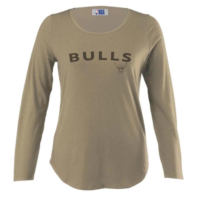 NBA Chicago Bulls Womens Long Sleeve Tonal Crew Neck T-Shirt Product Image