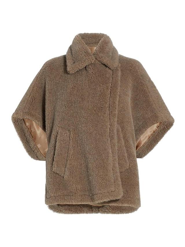 Max Mara Tebe Teddy Alpaca, Cashmere & Silk Cape Product Image