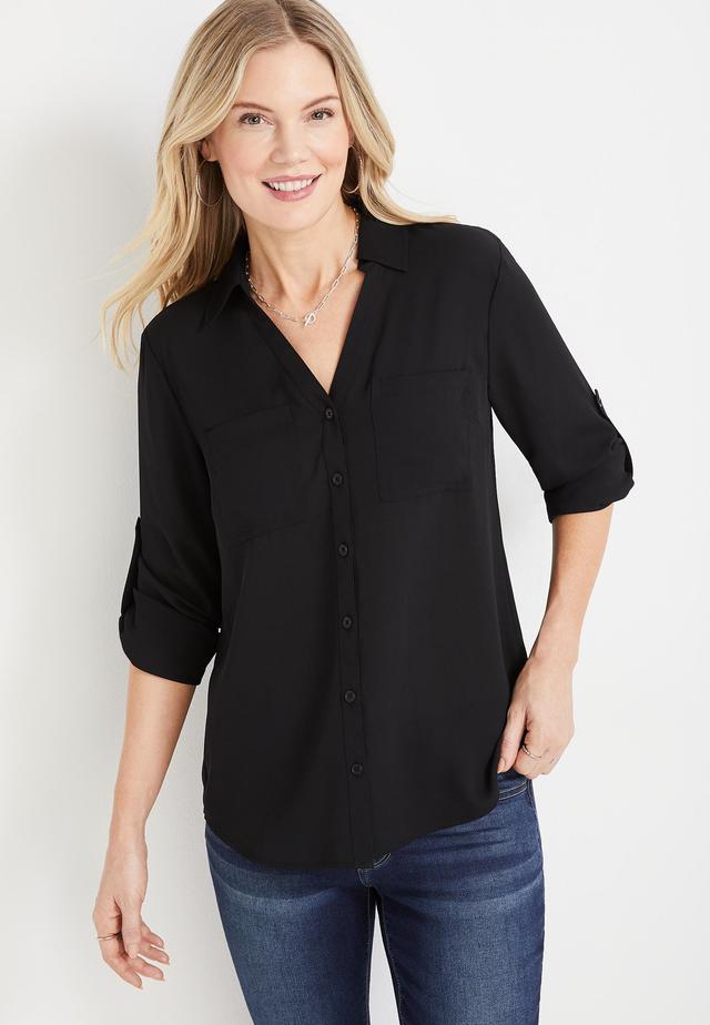 Maurices Womens X Small Size Winona Button Down Blouse Product Image