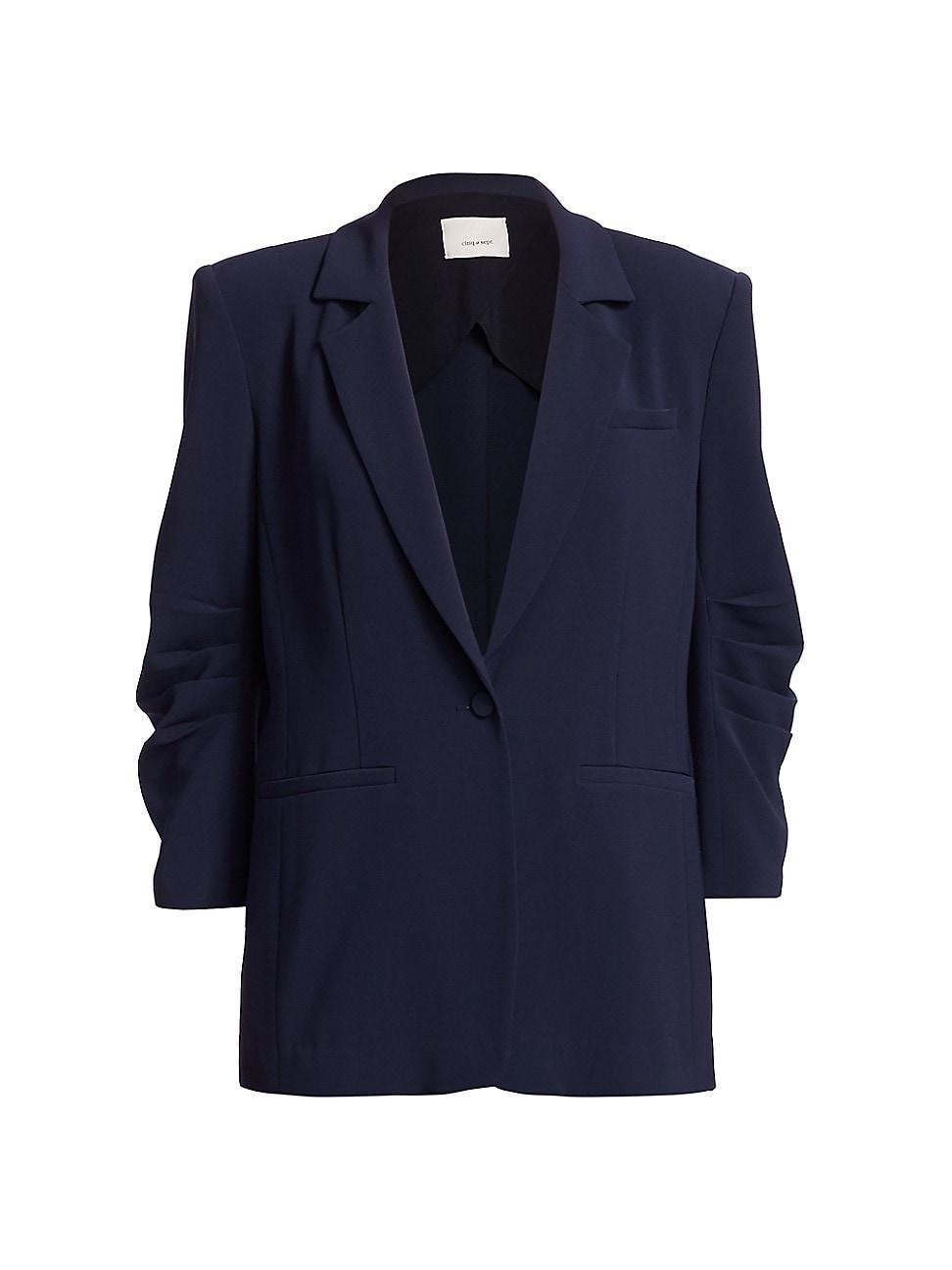 Womens Khloe Crepe Ruched Blazer Product Image